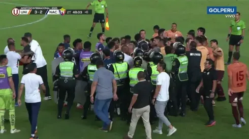 El Nacional jugó un amistoso ante Universitario y terminó en pelea.