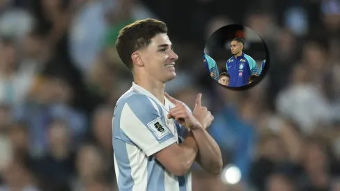 Julián Álvarez responde a Raphinha tras el 4-1 de Argentina sobre Brasil.