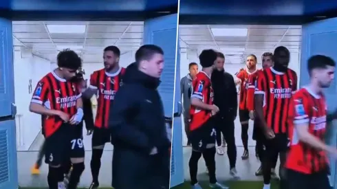 Kyle Walker le recriminó a Joao Félix no pasar la pelota en el primer tiempo del AC Milan frente al Napoli.