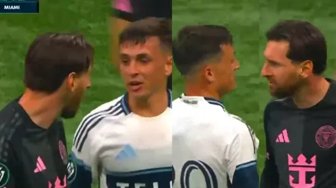 Messi y un ex Boca se encararon durante la derrota de Inter Miami.