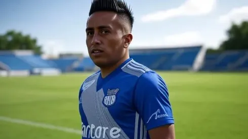 El contrato que Emelec le ofrece a Christian Cueva. Imagen generada por IA de Grok