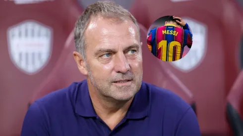 Flick eligió una camiseta de Messi en plena gira del Barcelona.