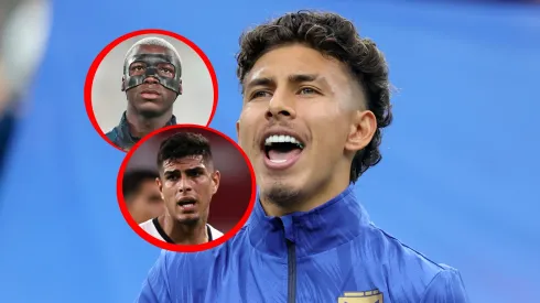 ¿Lo piden para la Tri? El mensaje de Moisés Caicedo y Piero Hincapié a Jeremy Sarmiento. Foto: Getty