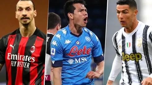 Zlatan Ibrahimovic, Hirving Lozano y Cristiano Ronaldo, fecha 38 de la Serie A (Fotos: Getty Images)
