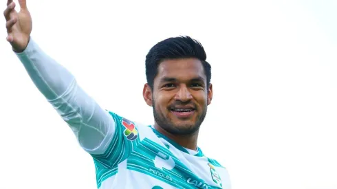 Eduardo Aguirre, goleador de Santos Laguna en el Guardianes 2021. (JAM Media)
