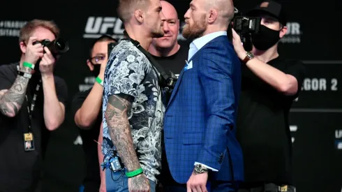 Poirier y McGregor tuvieron un picante a cara a cara.
