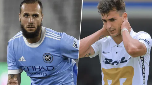 New York City, con Maxime Chanot, y Pumas UNAM, con Juan Dinenno, se enfrentarán por la Leagues Cup. (Fotos: Getty Images).
