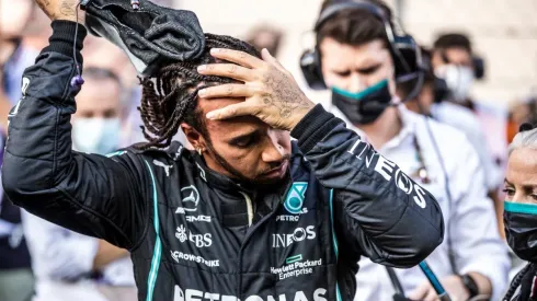 Lewis Hamilton tras el Gran Premio de Abu Dhabi.