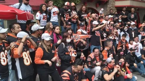 Fans de Bengals disfrutando de su gran día en CDMX. (Foto: Bolavip México)
