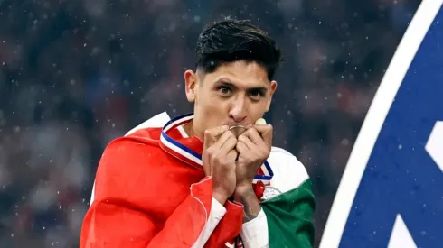 AMSTERDAM – Edson Alvarez of Ajax celebrates winning the 36th Dutch Eredivisie title after the Eredivisie match between Ajax and sc Heerenveen at the Johan Cruijff ArenA on May 11, 2022 in Amsterdam, Netherlands. ANP MAURICE VAN STEEN (Photo by ANP via Getty Images)
