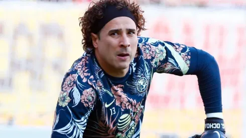 AGUASCALIENTES, MEXICO – APRIL 02: Guillermo Ochoa goalkeeper of America looks on during the warms up prior the 12th round match between Necaxa and America as part of the Torneo Grita Mexico C22 Liga MX at Victoria Stadium on April 2, 2022 in Aguascalientes, Mexico. (Photo by Leopoldo Smith/Getty Images)-Not Released (NR)
