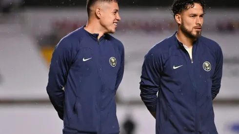 Emilio Lara y Bruno Valdez en un partido del torneo Apertura 2022.
