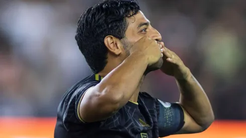 July 30, 2022, Los Angeles, California, USA: Carlos Vela 10 of the Los Angeles Football Club greets his family prior to
