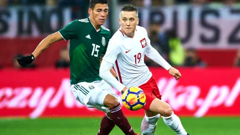 Postal del último juego entre la Selección Mexicana y Polonia
