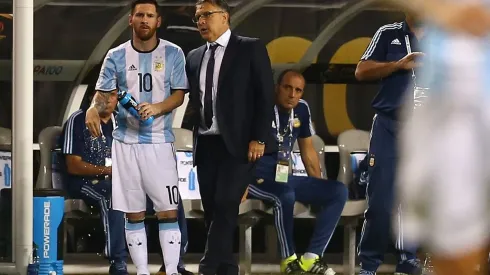 Messi junto a Martino en la Copa América 2016.
