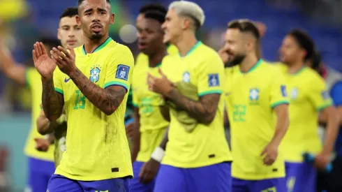 Gabriel Jesus encabeza festejo de Brasil en la Copa del Mundo Qatar 2022.
