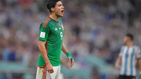 RECORD DATE NOT STATED  FIFA World Cup, WM, Weltmeisterschaft, Fussball Qatar 2022 Argentina vs Mexico Raul Jimenez of M
