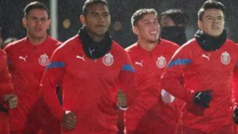 Las Chivas entrenando para el partido contra el Athletic de Bilbao.
