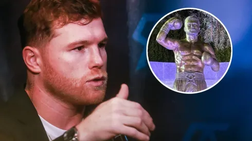 La reacción de Canelo Álvarez a la estatua con que lo homenajearon en su pueblo natal