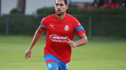 Daniel Ríos en sus primeros entrenamientos con Chivas.
