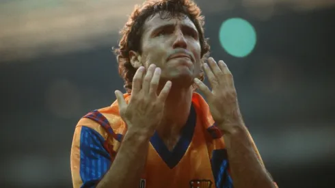 Hristo Stoichkov en la Final de la Copa de Europa de 1992 con el Barcelona.
