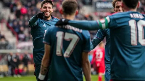 Eredivisie: FC Twente v Feyenoord Enschede – Santiago Gimenez of Feyenoord celebrates the 0-1 during the match between F
