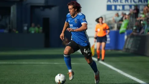 SEATTLE, WA – OCTOBER 09: San Jose Earthquakes forward Cade Cowell (44) during an MLS, Fussball Herren, USA match betwee
