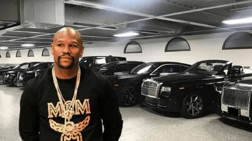 Floyd Mayweather y su Rolls Royce.
