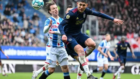 HERENVEEN – (lr) Simon Olsson of SC Heerenveen, Edson Alvarez of Ajax during the Dutch premier league match between sc H
