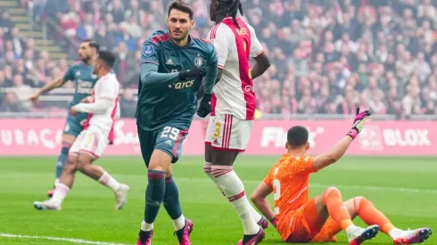 Eredivisie: Ajax v Feyenoord Amsterdam – Santiago Gimenez of Feyenoord celebrates the 0-1 during the match between Ajax
