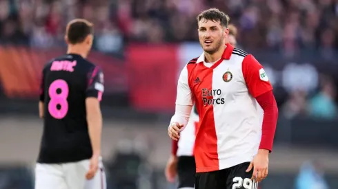 UEFA Europa League quarter final: Feyenoord v AS Roma Rotterdam – Santiago Gimenez of Feyenoord during the match between
