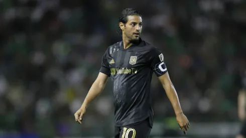 LEON, MEXICO – FEBRUARY 18: Carlos Vela of LAFC looks on  during the round of 16 match between Leon and LAFC as part of the CONCACAF Champions League 2020 at Leon Stadium on February 18, 2020 in Leon, Mexico. (Photo by Leopoldo Smith/Getty Images)
