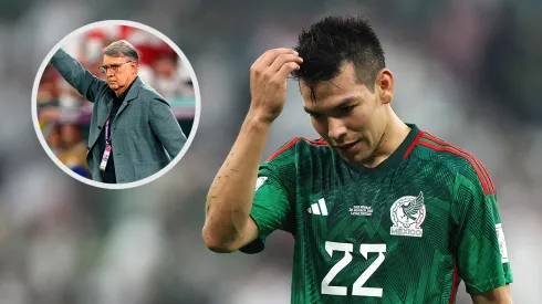 Hirving Lozano, a fondo contra Gerardo Martino.
