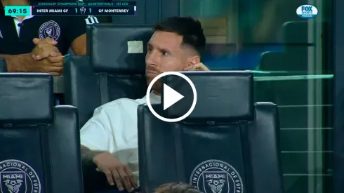 La reacción de Lionel Messi al gol de Maxi Meza con Rayados
