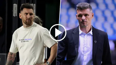 Messi y una agitada discusión con 'Tano' Ortiz.