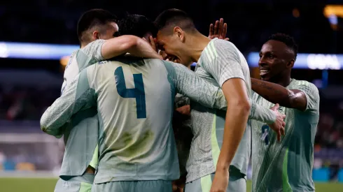 La alegría de los futbolistas de México.