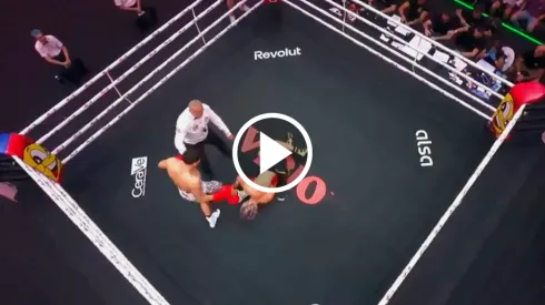 Viruzz le soltó un tremendo golpe a Shelao, que terminó en la lona en La Velada del Año 4.