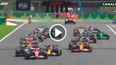 Checo Pérez perdió su posición en la largada