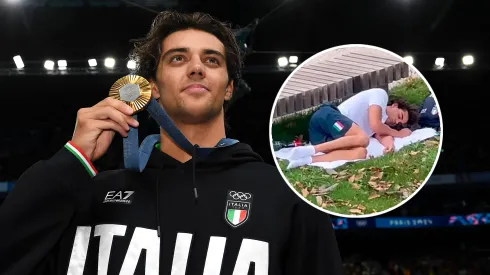 Thomas Ceccon apareció durmiendo en un parque