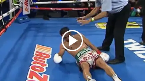 Venado López quedó en mal estado después de sufrir un brutal KO por parte de Angelo Leo.