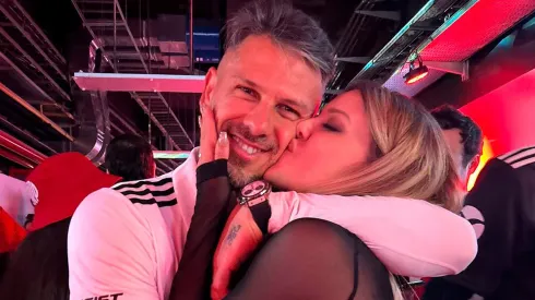 Martín Demichelis y su esposa, Evangelina Anderson.
