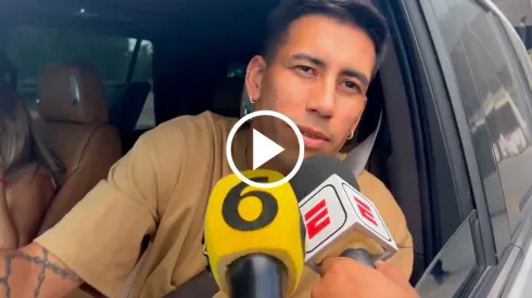 Maxi Meza platicó con la prensa y se despidió.
