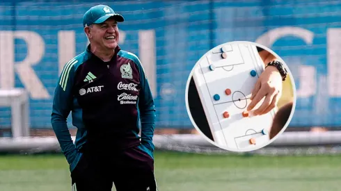 Aguirre practicó con un once inicial particular [Foto: Mi Selección Mx]
