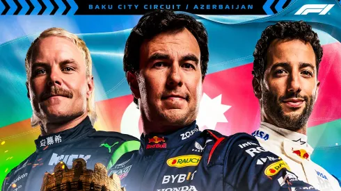 Checo Pérez protagonizó el póster del GP de Azerbaiyán 2024
