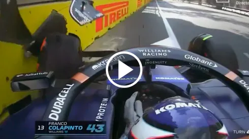 Franco Colapinto se accidentó en Bakú