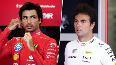 Carlos Sainz casi provoca un choque con Checo Pérez
