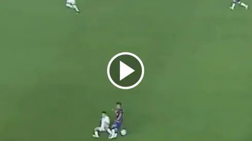 El momento de la lesión ocurrida a los 42 minutos del primer tiempo.