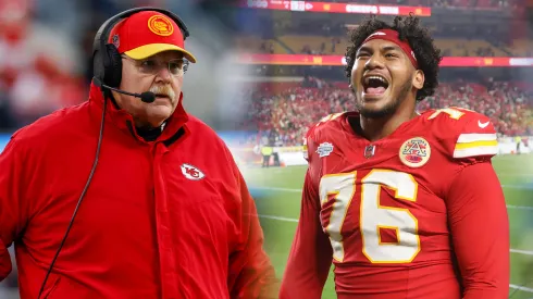 Andy Reid advierte a Kingsley Suamataia
