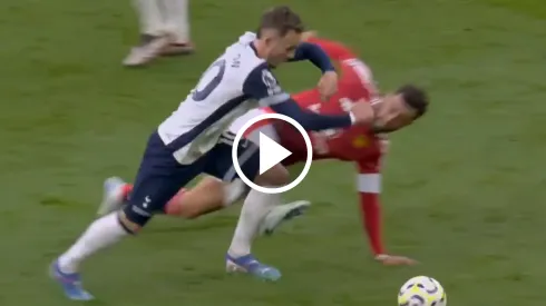 ¿Era para roja? La polémica expulsion a Bruno Fernandes en Manchester United vs. Tottenham