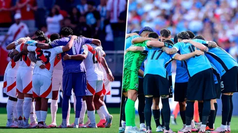 Las alineaciones de Perú y Uruguay
